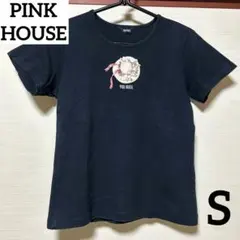PINK HOUSE ピンクハウス Tシャツ ブラック 黒 麦わら帽子のサムネイル