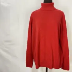UNIQLO ユニクロ 3Dカシミヤ タートルネック セーター レッド XL
