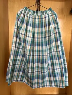 しまむら チェックロングスカート