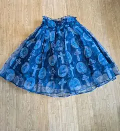Angelic Pretty 十字架と猫柄 シフォンフレアスカート ロリータのサムネイル