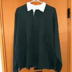 U.S. POLO ASSN. ダークグリーン M 長袖ポロシャツ
