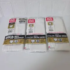 匿名発送 BVD GOLD カラービキニブリーフ Lサイズ ホワイト