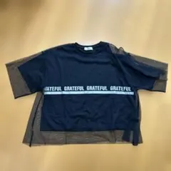 WEGO GRATEFULプリント Tシャツ Fサイズ ブラック