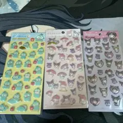 す*ー様 サンリオ ぷくっとシール ハンギョドン マイメロ＆クロミ クロミ