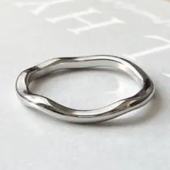 ★再入荷★ 新品　ステンレス　ウェーブ　細リング　Aタイプ　9号