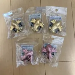 メタリック風ミニプルバック飛行機　5点セット