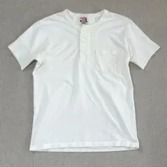 GLAD HAND ヘンリーネック ポケットTシャツ ホワイト Sサイズのサムネイル