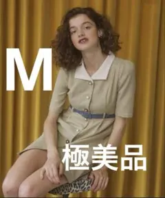 【極美品】REDYAZEL 千鳥柄デザインボタンミニワンピース レディアゼル M