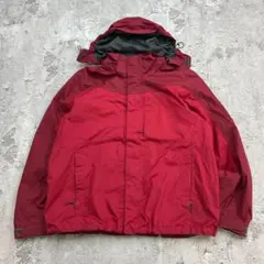 し*ん様 Eddie Bauer　マウンテンパーカー　L　レッド　無地　古着