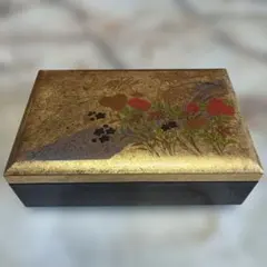 アンティーク】金具付き縁起物絵柄の蓋 文箱 - メルカリ