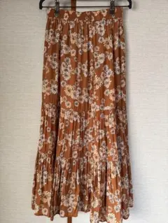 UNIQLO Paul & JOE ティアードスカート オレンジ