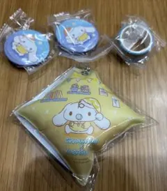 くら寿司 シナモロール クッション・缶バッジ、マスキングテープセット