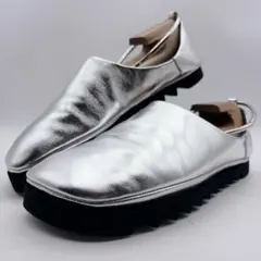 定価3.6万✨マナ レザーアンクレットシューズ シルバー 牛革 38 24cmのサムネイル