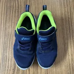 asics LAZERBEAM ネイビー イエロー　キッズスニーカー21㎝のサムネイル