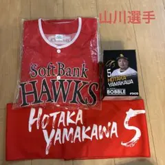 ソフトバンクホークス　山川選手　カチドキレッド　マフラータオル　新品