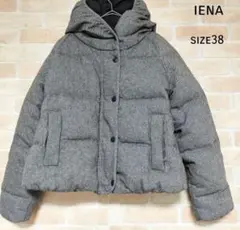 美品】IENA ショート丈フードダウンジャケット 38 ヘリンボーン - メルカリ