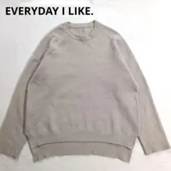 【美品✨】 EVERYDAY I LIKE. カシミヤ混　ケーブルニット　紺色 1.jpg