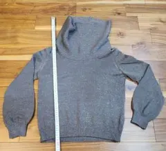 レディース ハイネックセーター グレー ラメ入り 長袖 サイズM