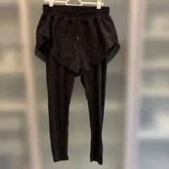 ヨガウェア　ショートパンツつきレギンス