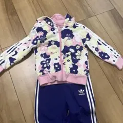 adidas 花柄ジャージセット 90cm