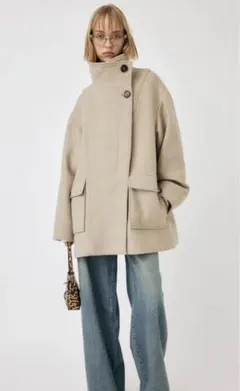 MOUSSY／STAND COLLAR MIDDLE コート