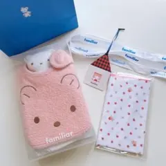 familiar スタイとマスコットのセット&ガーゼハンカチの2点セット