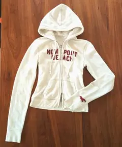 VINTAGE 00s Hollister パーカー レディースＭホワイトy2k