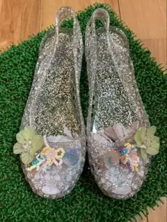 未使用☆ジェリーシューズ クリアサンダル チャーム Heavenly Jely風