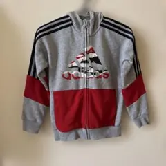 adidas アディダス ⭐︎ジップアップパーカー グレー 130cm