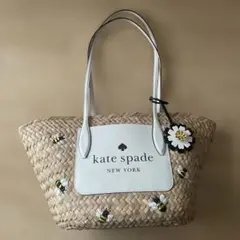 美品】kate spade ケイトスペードニューヨーク カゴバッグ 蜂 花
