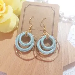 金属アレルギー対応ピアス 手作り レース サージカルステンレス ピアス