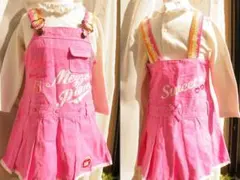 メゾピアノ　110　ピンクのジャンパースカート☆～＊☆