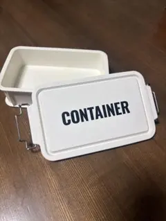 CONTAINER ロゴ入り 弁当箱 ホワイト