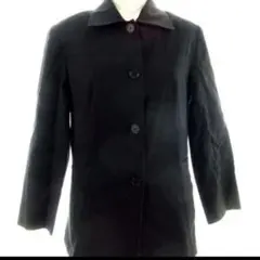 アンタイトル ジャケット ステンカラー 無地 黒 ブラック