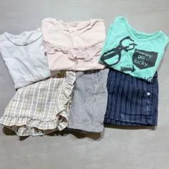 【可愛い夏服6点セット】子ども服 まとめ売り 女の子 120cm コーデセット