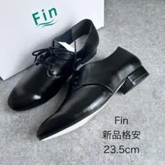 新品格安】Finフィンレースアップシューズ24.5cm 黒 - メルカリ