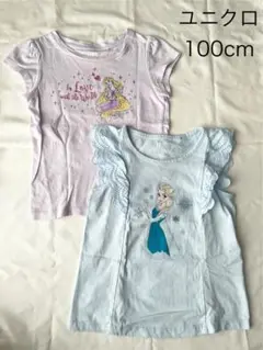 ユニクロ エルサ ラプンツェル プリンセスタンクトップ 100cm ノースリーブ