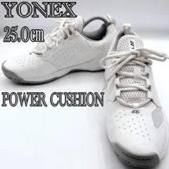 美品 ヨネックス パワークッション106 テニスシューズ 25.0cm ホワイト