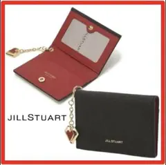 JILLSTUART 名刺入れ　カードケース　黒/赤 ハートチャーム付き韓国限定