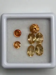 天然石トパーズ、ガーネット7点セット
