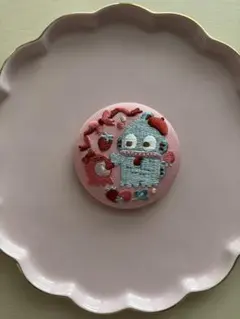 サンリオキャラクターズ 刺繍缶バッジ ハンギョドン