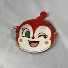 アンパンマン 円形ポーチ 赤色