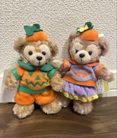 ダッフィーシェリーメイ　ぬいぐるみバッジ　ディズニー