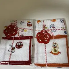 レ*木様 刺繍デザイン フェイスタオル 2枚セット