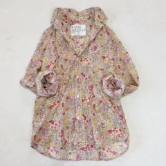 希少　フランクアンドアイリーン　リバティー柄　スキッパーシャツ