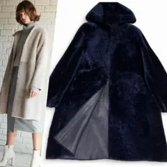 theory luxe リバーシブル リアルムートン コート レザー38 theory luxe リバーシブル リアルムートン コート レザー38 Theory