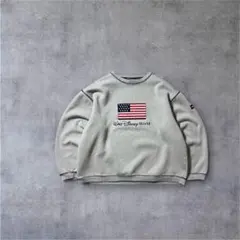 Disney ディズニー スウェット トレーナー Lミッキー 星条旗 刺繍ロゴ