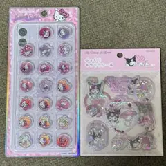 正規品 マイメロ クロミ ぷっくりきらきらシール おはじきシール キティ