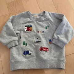 petit main 車刺繍 トレーナー 90㎝