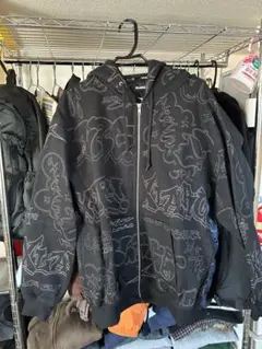 X-LARGE グラフィティパーカー ブラック